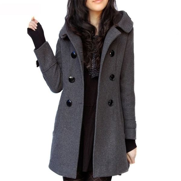 2020 Wooded Wooded Cashmere Cotton Cotton and Jackets Autunno Women Coats Women Winter Slim Slim Plus Size Lana Mistero lungo LJ201106