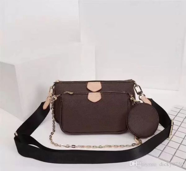 

new shoulder bags three piece set purs classic handbags women leather lady messenger bag satchel cross body bags package purse (air boxes