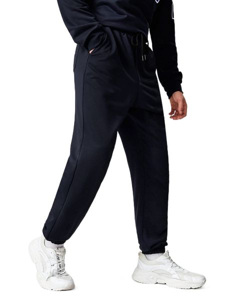 

men drawstring waist sweatpants i8wo#, Black