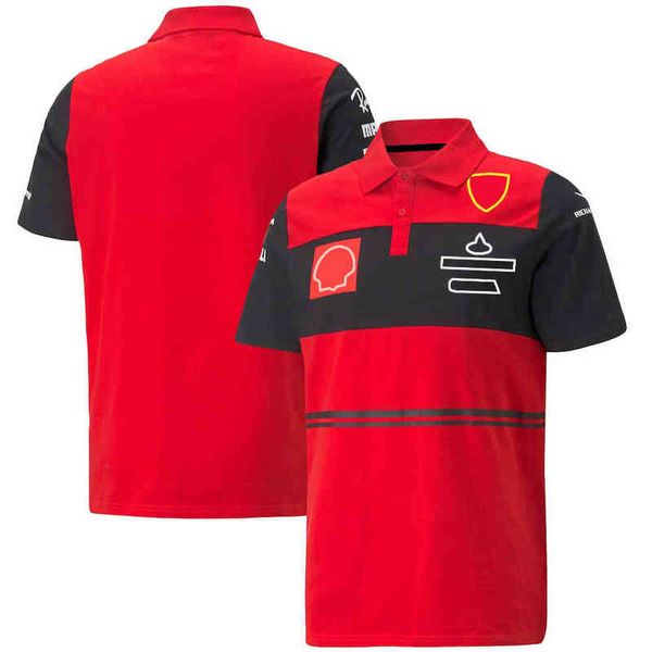 

f1 shirt t-shirt racing polo team uniform 2022 formula one overalls lapel, White;black
