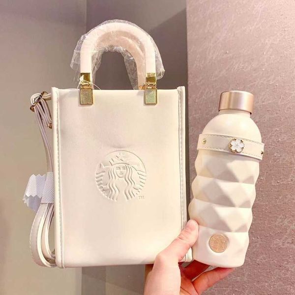 

starbucks spring 2022 cherry blossom cup milk white cut noodles accompanying portable stainless steel insulated water with bag
