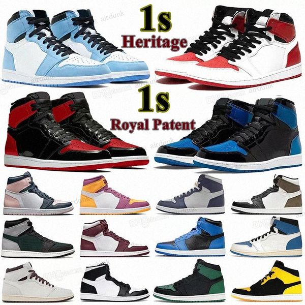 

1 1s mens basketball shoes sneakers rebellionaire bred patent dark mocha marina blue bubble gum obsidian shadow royal toe twist men women tr
