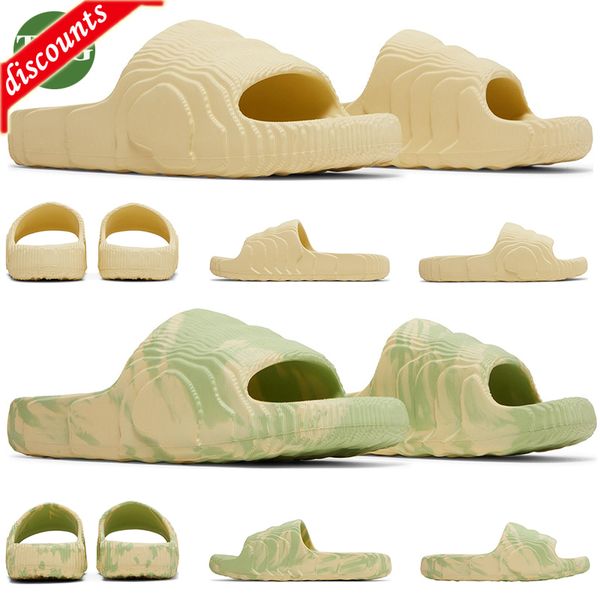

adilette 22 slides designer sandals mens womens sliders slippers luxury shoes pantoufle black grey bone flip flops platform scuffs sandales