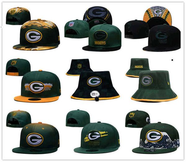 

snapbacks green''bay''packers''football hats cap adjustable fit hat, Black;white