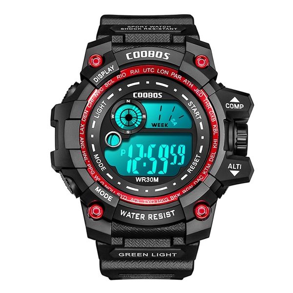 

waterproof digital watch men sport multifunction military wrist watches fashion led luminous electronic clocks male reloj hombr 220618, Slivery;brown