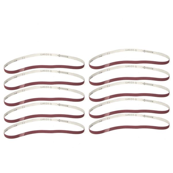 

10pcs sanding belt aluminium oxide sandpaper sander abrasive band strap 533 x 9mm