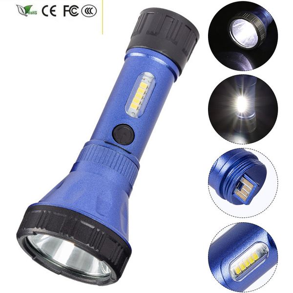 Neue USB wiederaufladbare eingebaute Batterie XP-G Q5 LED-Taschenlampe Beleuchtung Taschenlampe COB Outdoor wasserdichte Laterne für Camping