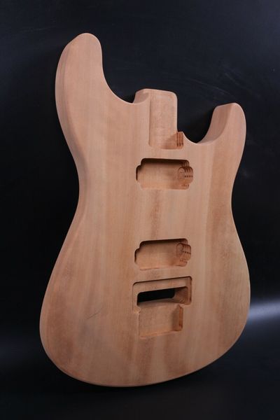 

guitar body mahogany unfinished electric diy electric guitar st hh style locking
