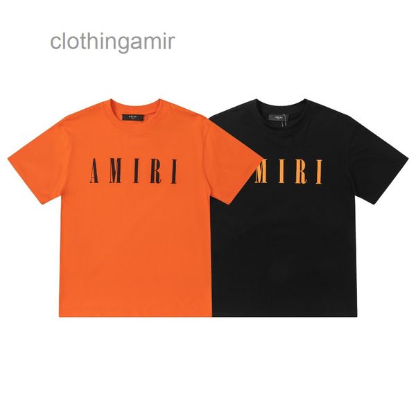 

designer amirss t shirt 2022 mens fashion high summer brand classic basic letter printed men's women's short sleeve t-shirt dbq7, White;black