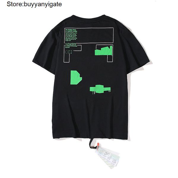 

summer fashion brand offs t shirts mens ow religious oil painting direct spray arrow tshirts hip hop short sleeve loose men tees women gk6t, White;black