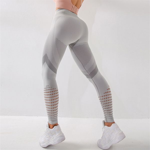 

women mesh leggings high waist seamless fitness leggings fashion female gym workout leggings 220810, Black