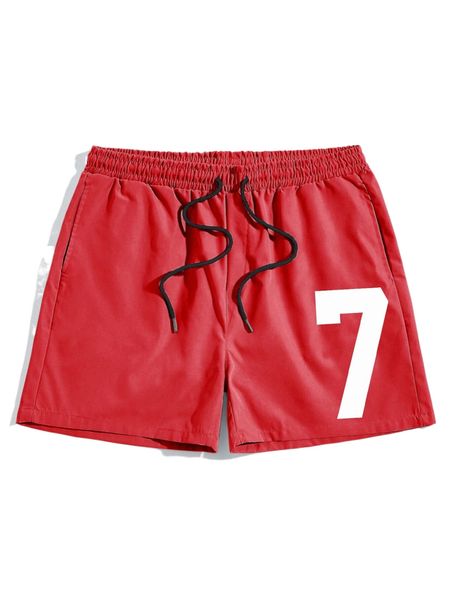 

romwe guys letter drawstring shorts e2in#, White;black