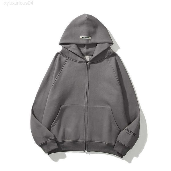 

dhstreetwears hoodies street fashion essentials alphabet men's women's oversize cardigan sweater sumptuous retro, Black