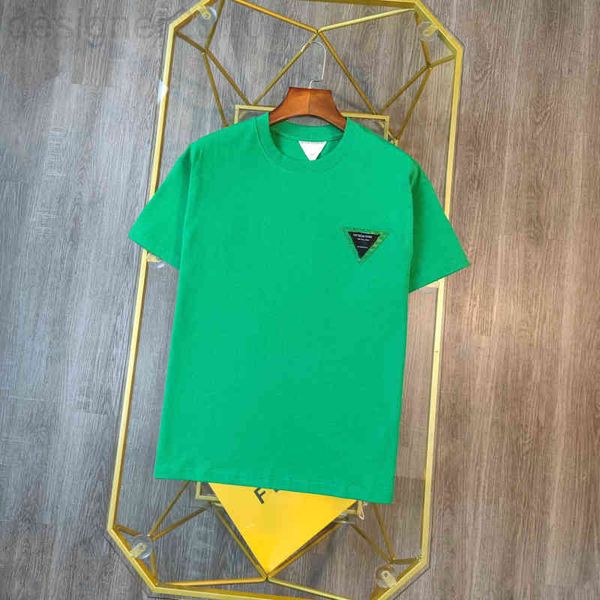 

women's t-shirt designer bv family 2022 spring and summer new couple classic triangle letter printing rubber round neck short sleeve t-, White