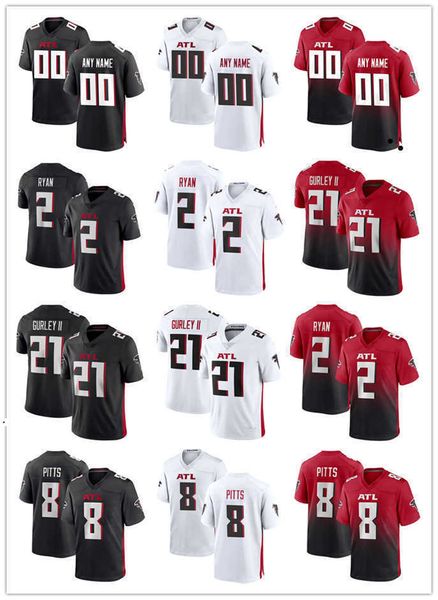 

men women youth atlanta''falcons''jersey 15 drake london 11 julio jones 21 todd gurley 2 matt ryan ii 18 calvin'&#0, Black;red