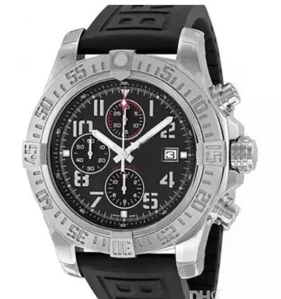 

mens sports watch quartz movement chronograph male rubber strap watches a133711 sapphire glass waterproof 316 steel male wristwatch relogio, Slivery;brown