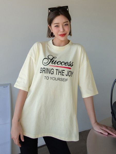

dazy slogan graphic drop shoulder tee 75il#, White