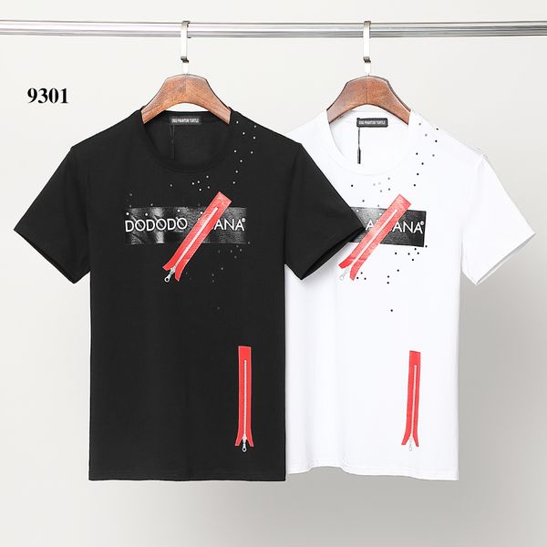 DSQ PHANTOM TURTLE Mens Designer T shirt Italian Milan Fashion Print T-shirt Summer Black White T-shirt Hip Hop Streetwear 100% Algodão Tops Plus Atacado de alta Qualidade