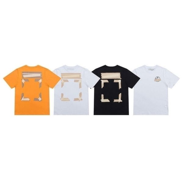 

classic designer fashion offs mens t shirts brand cotton luxury short sleeves tees back adhesive strip arrow t-shirts women black shirt eur, White;black