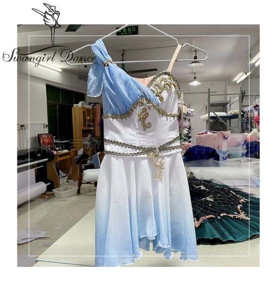 

custom made cupid variation pale blue chiffon girl ballet tutu dress ballerina costume bt4154a, Black;red