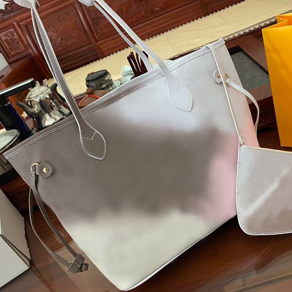 

2022 fashion 2 piece set women luxurys designers bags real leather handbag purse chain cosmetic messenger shopping shoulder bag designer tot