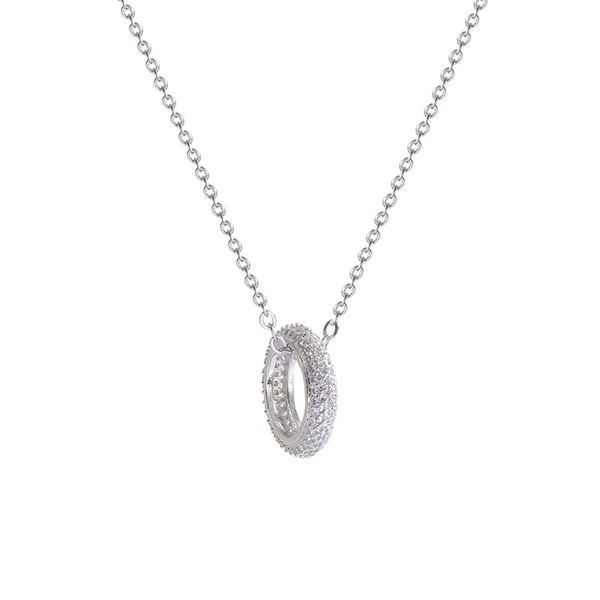 

cute lucky crystal pendant ladies necklace women wedding jewelry female chokers necklaces, Silver