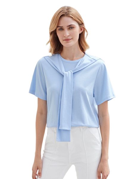 

motf premium 100% cotton shawl t-shirt d8x2#, White