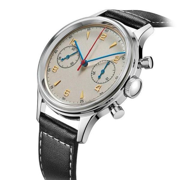 

wristwatches men's multifunction quartz watch vintage casual 5 pin pot lid glass non-mechanical chronograph belt strap 2022, Slivery;brown