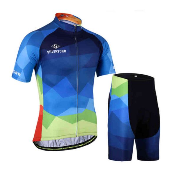 

2022 the latest bicycle riding clothing suit factory direct sales summer new short sleeved sportswear set fast drying breathable men's, Gray