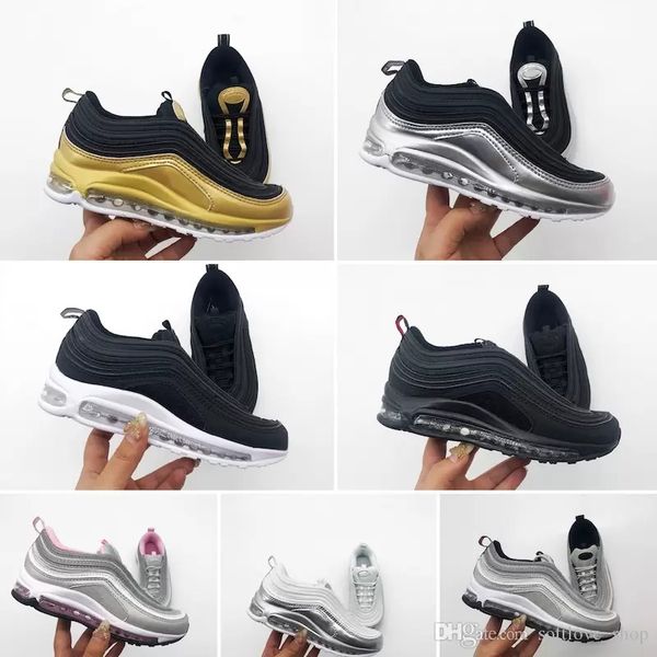 

kids shoes cushion og metallic gold silver bullet triple white black trainers undefeated plus tn undftd sneakers 97