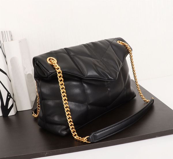 

realfine888 bags 5a 29cm 577476 puffer small quilted lambskin handbags for