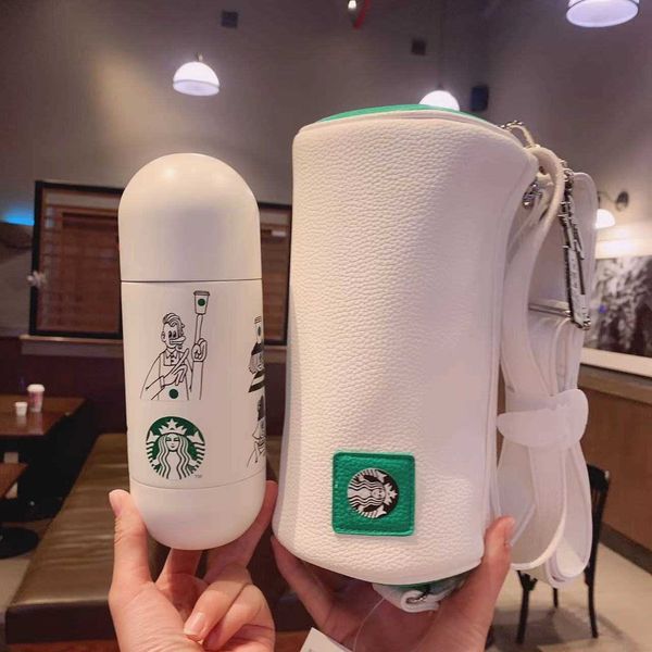 

starbucks 2021 coffee family lala company co branded stainless steel capsule thermos cup with portable bag