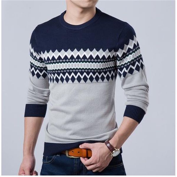 

autumn fashion brand casual sweater oneck slim fit knitting mens striped sweaters pullovers men pullover men xxl 220817, White;black