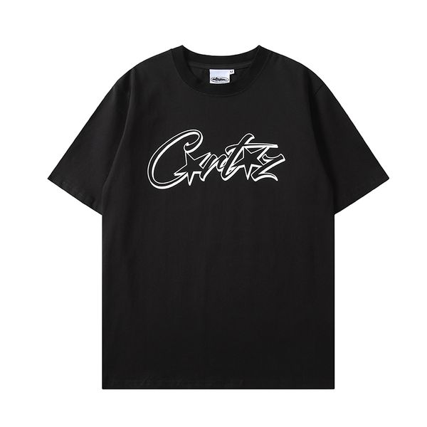 

men's shirts west coast lettered t-shirt men's fashion street loose lovers casual short-sleeved, White;black