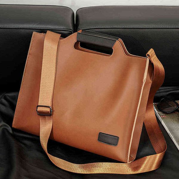 

fashionable men's portable briefcase horizontal envelope bag leisure business single shoulder bag messenger bag back backpack 220718