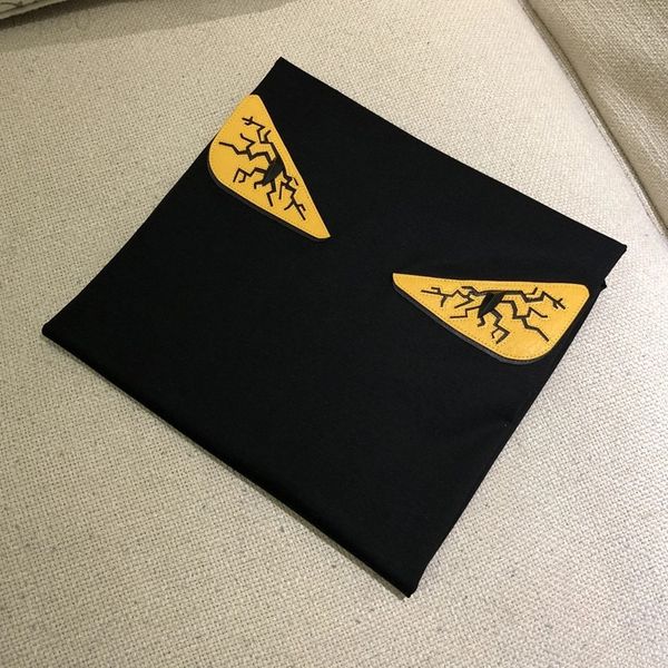 

men's t-shirts designer 2021 new little monster leather embroidered round neck short sleeve male buddha casual versatile bottomed shirt, White;black