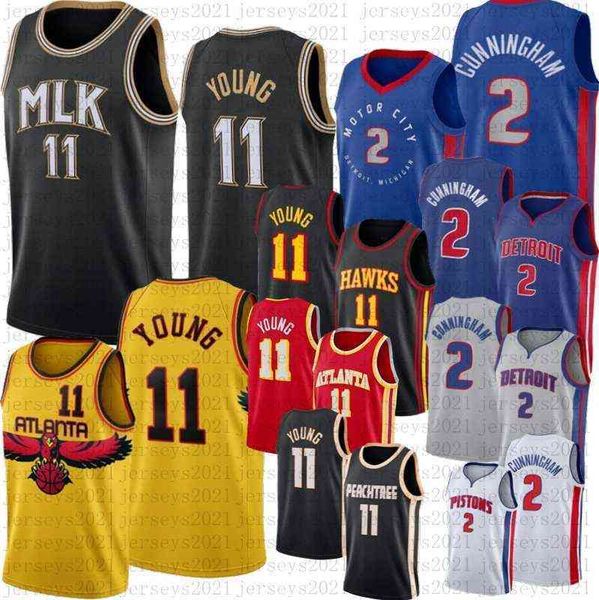 

stitch basketball trae 11 young jersey men cade 2 cunningham jerseys, Black