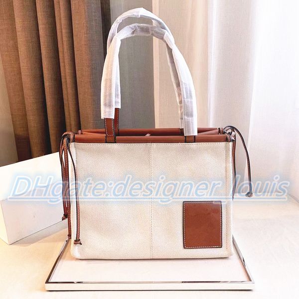 

luxury designer classic travel loeves nylon linen shoulder bag vacation summer women's men wallet tote bag crossbody large beach shoppi
