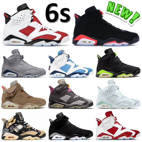 

6s carmine jumpman 6 basketball shoes mens women gs black infrared georgetown unc electric green british khaki bordeaux tiffany blue red ore