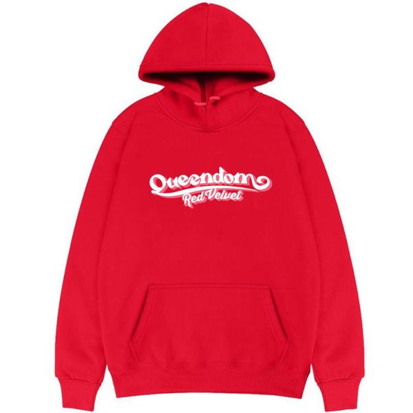 Мужские толстовки с капюшоном Kpop Red Velvet Hoodie Unisex с длинным рукавом Мужчины Женщины Пуловер Harajuku Streetwear 2022 Queendom Clo 100-4XL Overs