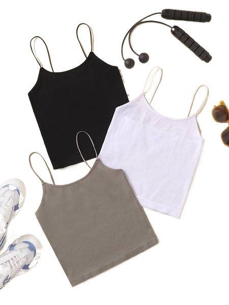 

3pcs seamless sports tank u2tw#, Gray