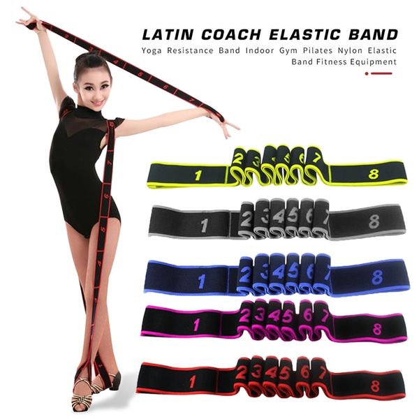 

professional nylon yoga resistance bands wearresistant fitness stretch training belt indoor gym pilates elastic band 220615