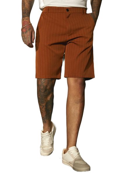 

men striped slant pocket shorts w9bm#, White;black