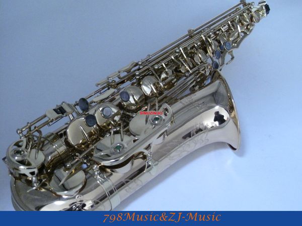 

lorico-611 alto saxophone gold brass body and gold lacquer keys eb alto saxophone high f# lorico accessory