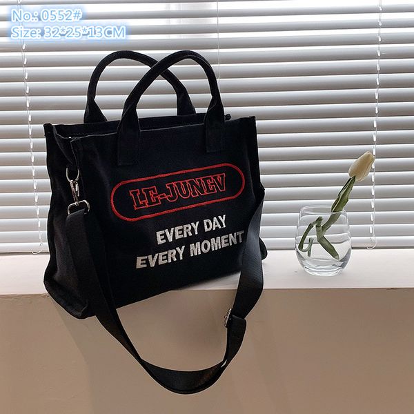 

wholesale factory ladies shoulder bags 4 colors casual wear-resistant canvas handbag simple large-capacity letter fashion backpack joker gre