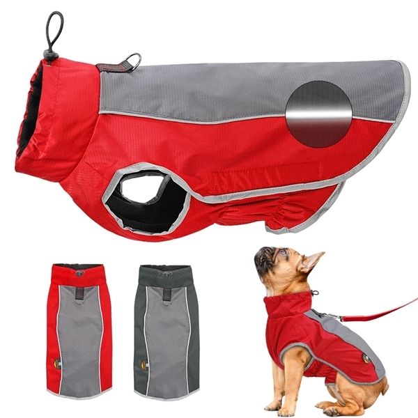 Roupas de cachorro Reflexivo jaqueta de estimação à prova d'água Roupas de cachorro de inverno para cães pequenos médios grandes Pitbull French Bulldog T200710