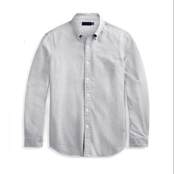 

mens blouse t shirts designer embroidery long sleeve oxford spun cotton shirts solid color slim casual business clothing long-sleeved shirt, White;black