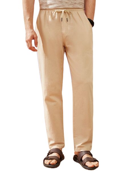 

men slant pocket drawstring waist pants i2rx#, Black