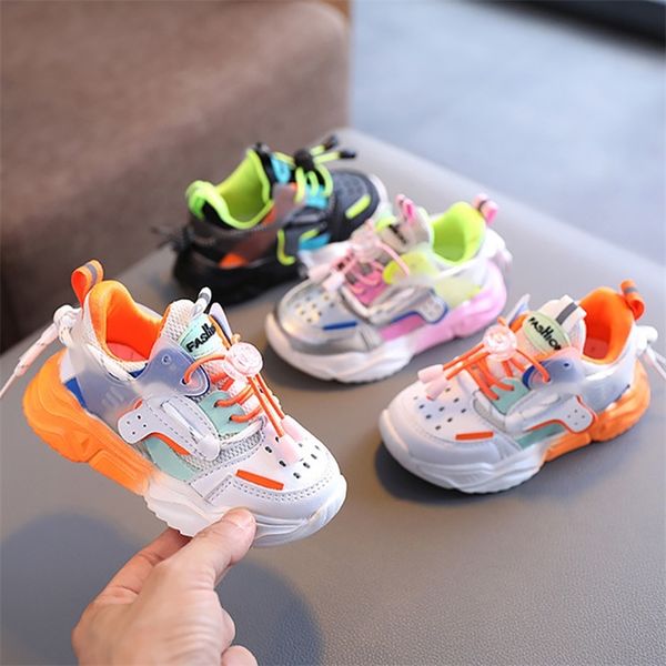 

shoes for kids boys sport shoes breathable sneakers girls children outdoor running shoes mesh casual footwear lj201202, Black;red
