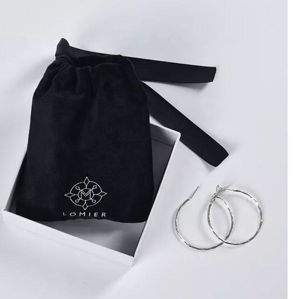 

black velvet ribbon gift bags 7x9cm 9x12cm 10x15cm 13x17cm 15x20cm pack 50 eyelashes makeup logo sack jewelry packaging pouches, Pink;blue